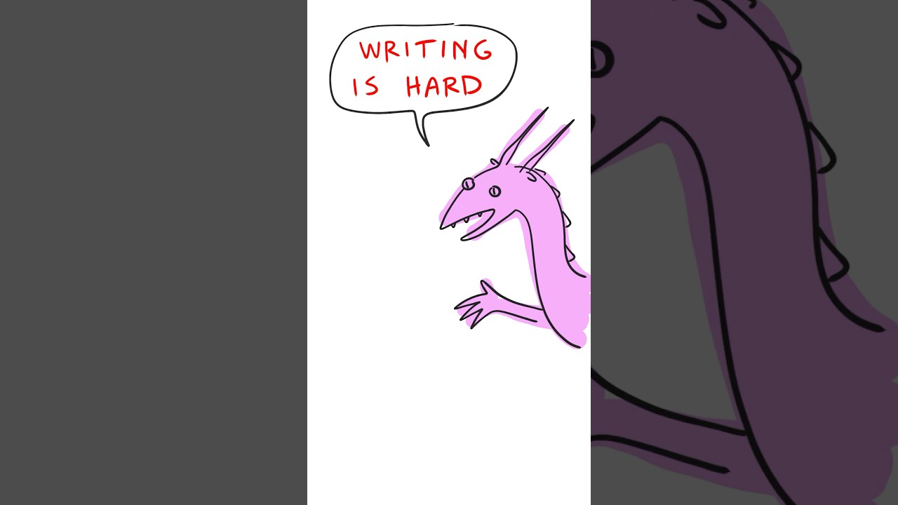 Writing is hard✏️🐉📚✨#dnd #dragon #books #writing #animation #bookfort