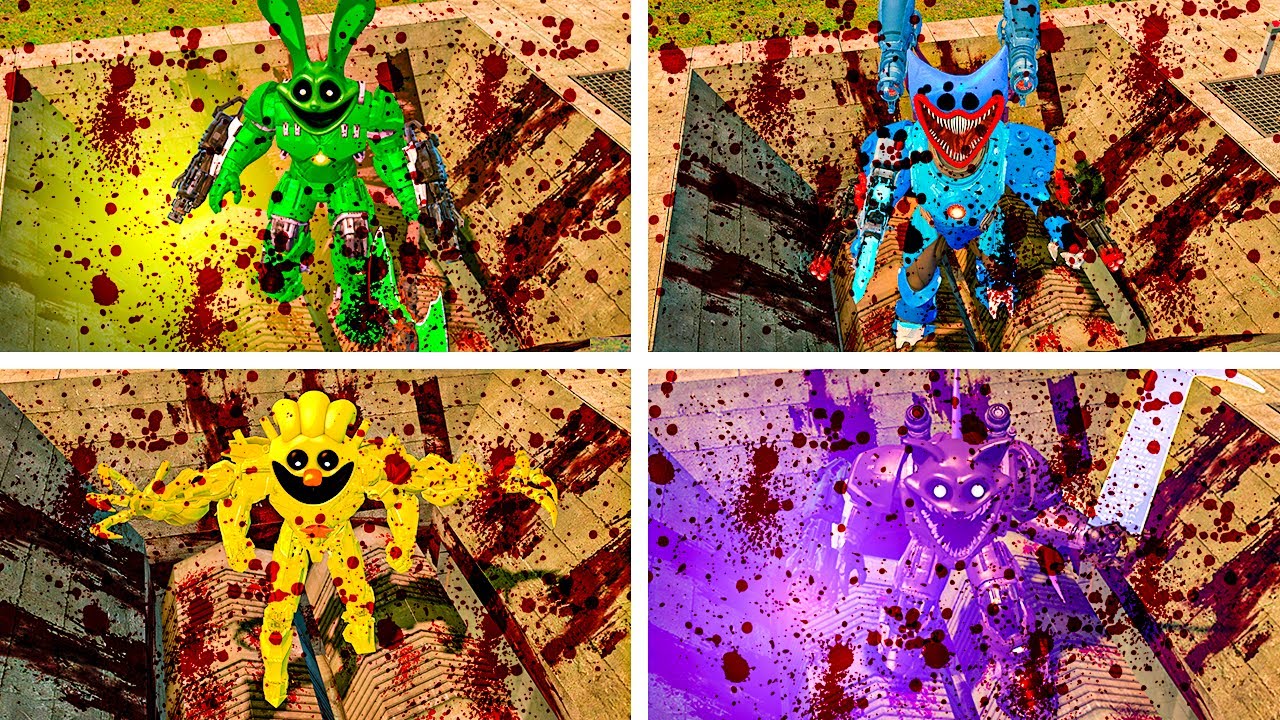 ALL MECHA TITAN POPPY PLAYTIME CHAPTER 3 SMILING CRITTERS TORTURE!! (Garry's Mod)