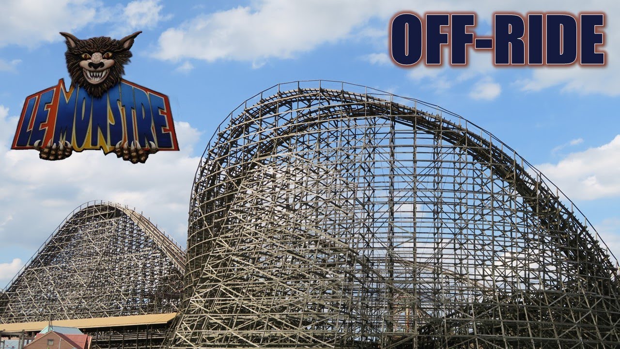 Le Monstre Off-Ride Footage, La Ronde Dual-Tracked Wooden Roller Coaster | Non-Copyright