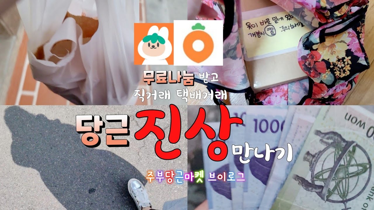 🥕당근마켓브이로그,무서운진상만나기,무료나눔받기,직거래,택배거래