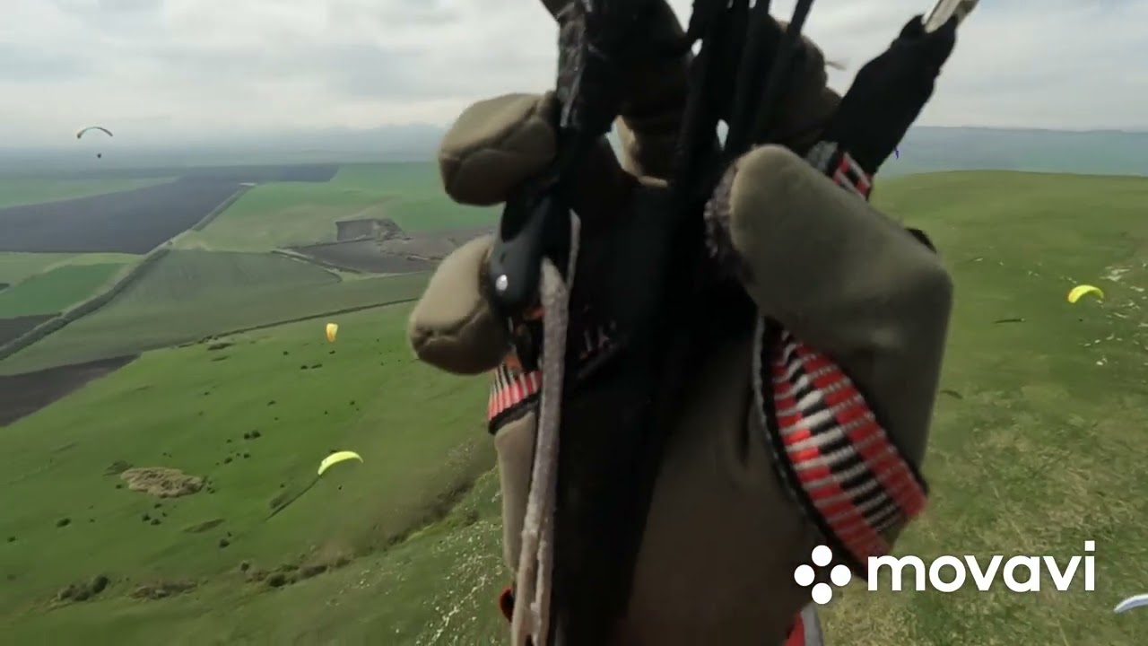 Полёт на параплане в Юце. Старт и посадка.