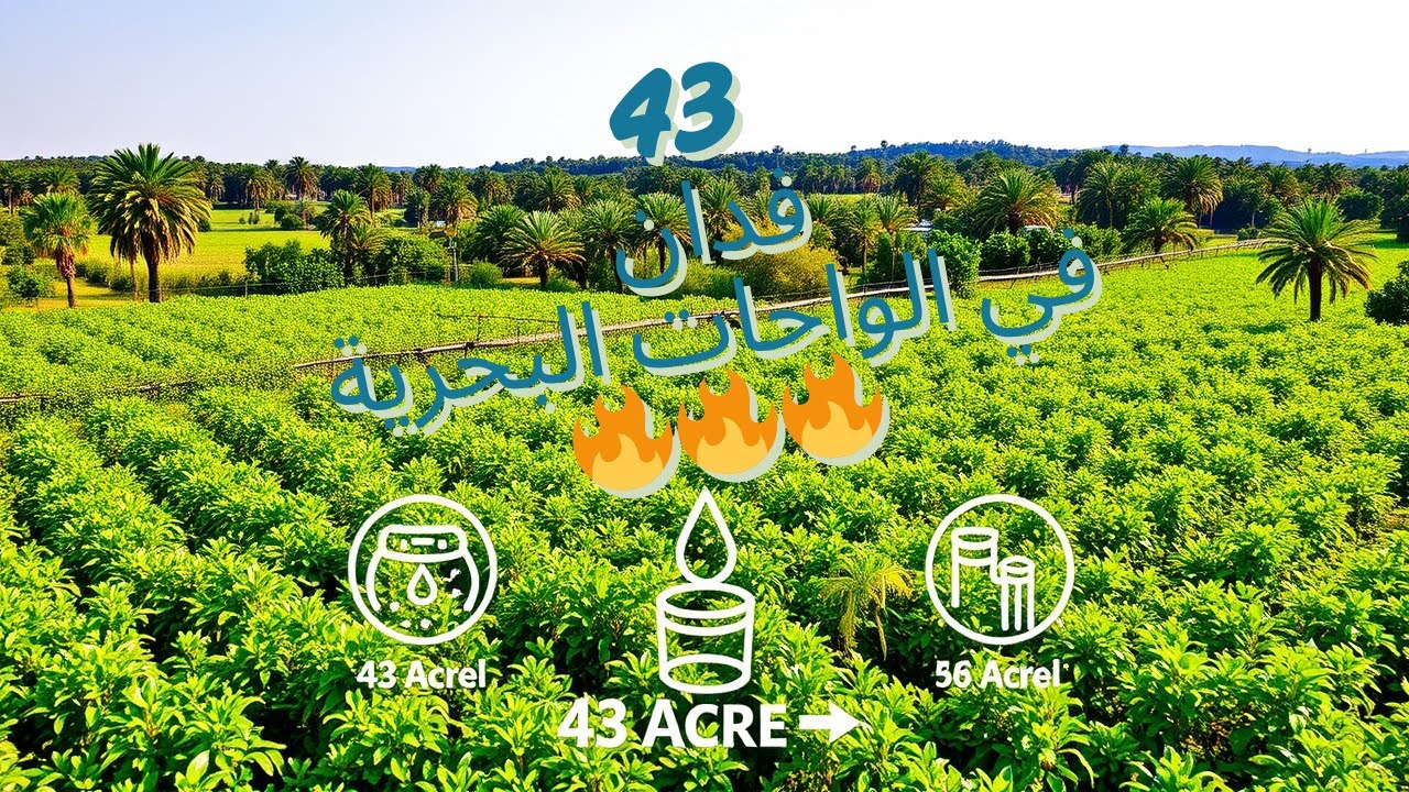 🌿 للبيع | أرض زراعية 43 فدان الواحات البحرية بالباويطي 🚜 آبار، شبكات ري، وزراعات مثمرة 🍇 01020296950