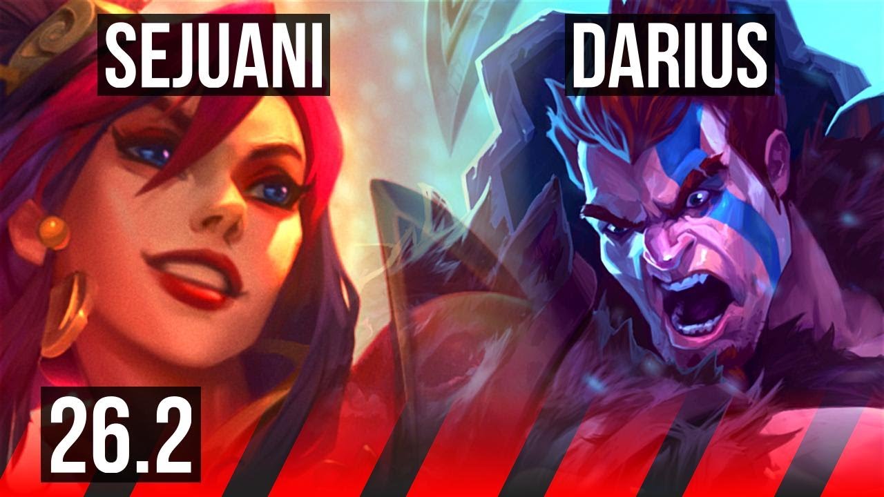 SEJUANI vs DARIUS (TOP) | Good KDA: 7/1/3 | NA Grandmaster | 26.2