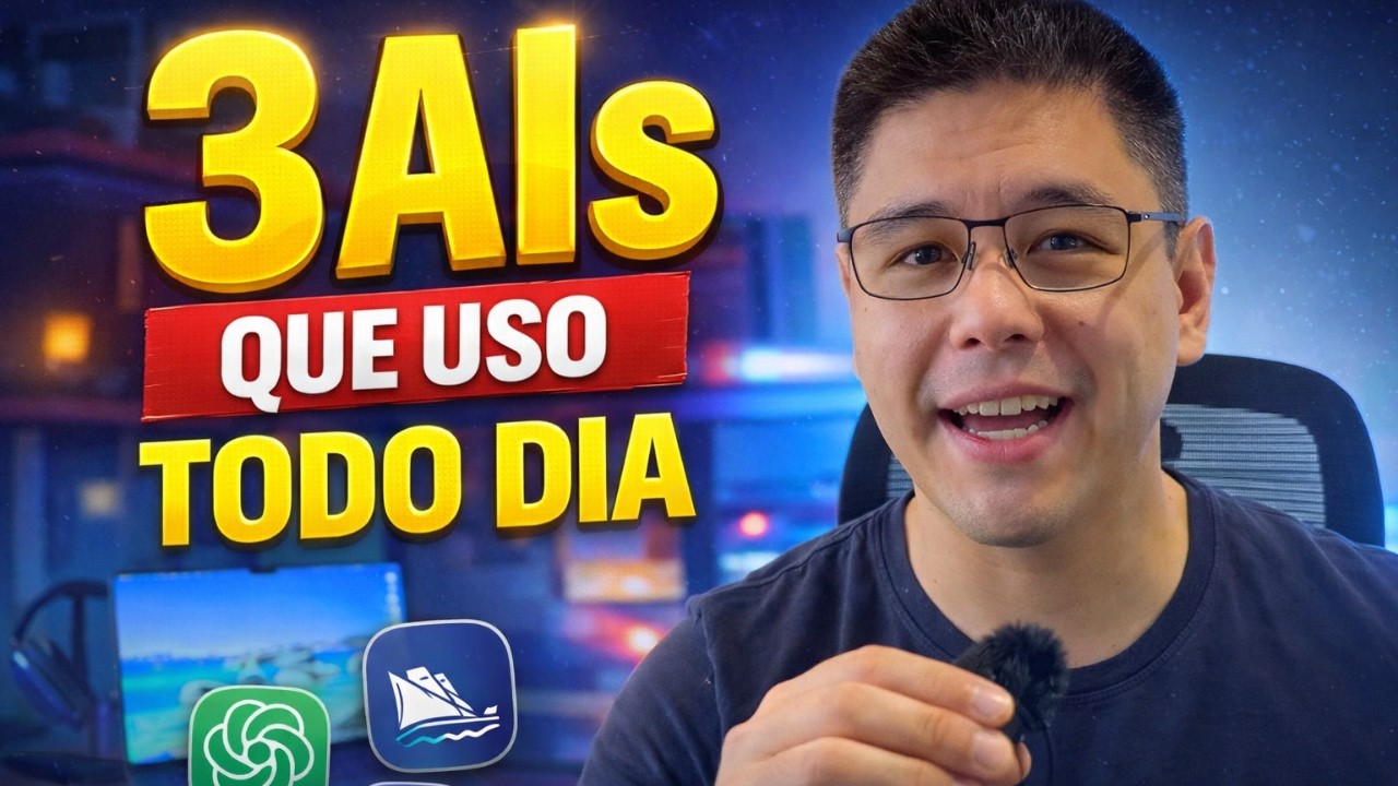 3 IAs que EU uso TODO DIA (e mudaram minha produtividade)