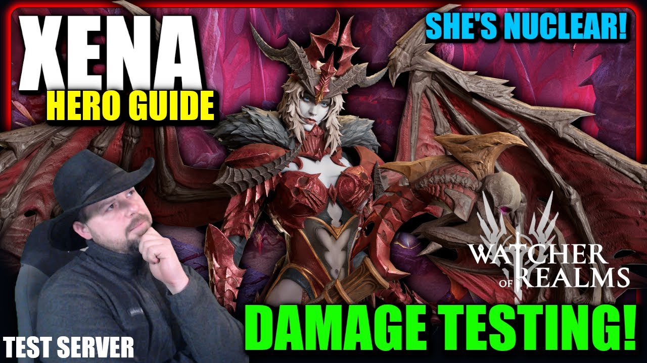 Xena - New Hero! - AMR and Gear Raid 1 Testing - Part 1 | Watcher of Realms - TEST SERVER