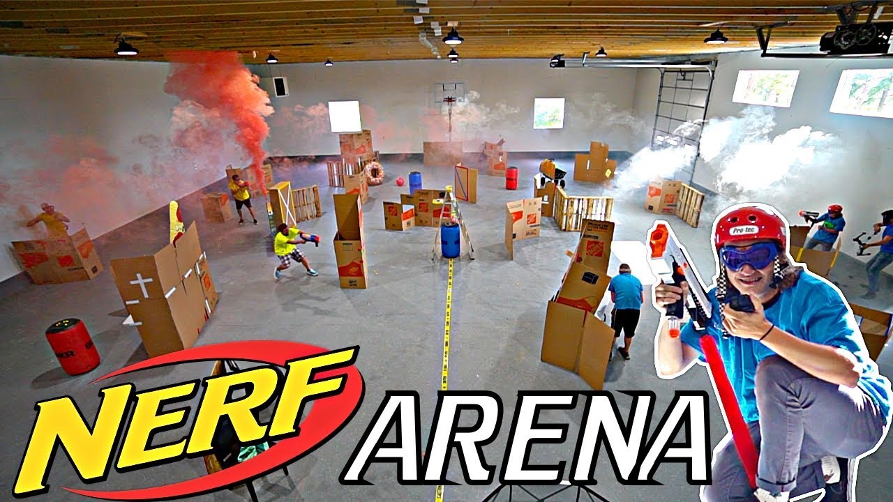 WE TURNED OUR WAREHOUSE INTO A NERF ARENA!