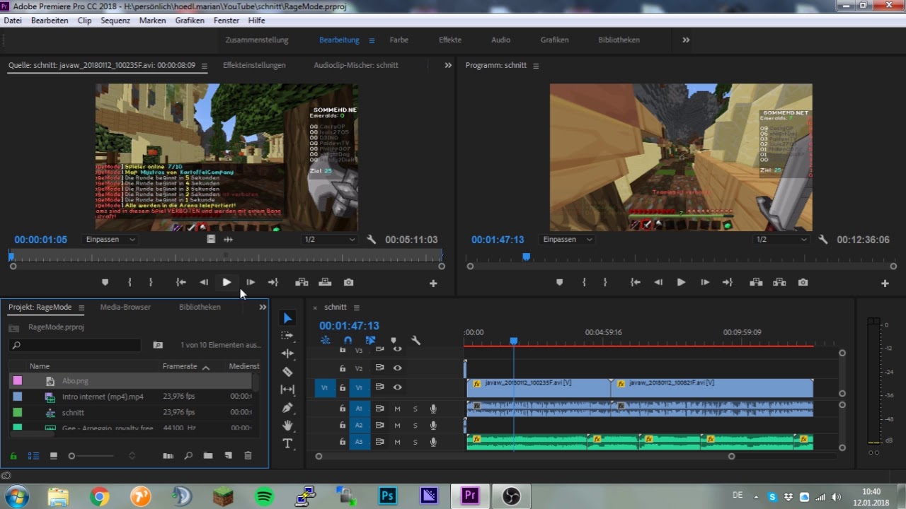 Adobe Premiere Pro 2018 | Videos in 4 Minuten Rendern ! ! ! !  | Tutorial
