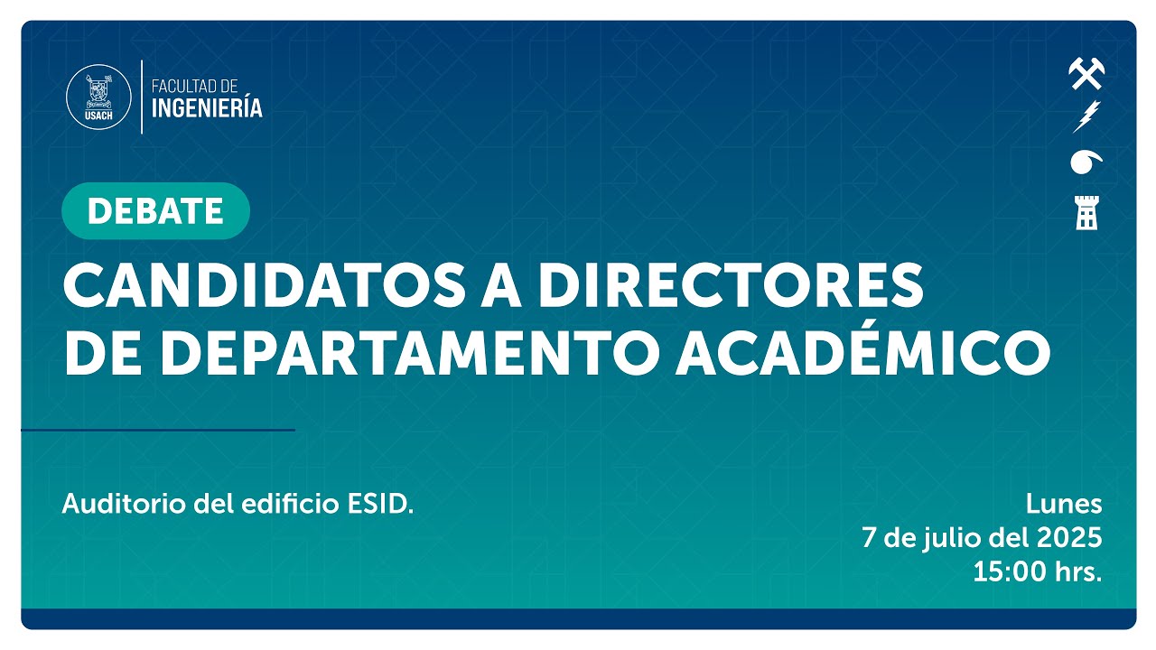 Debate de candidatos a Directores de Departamento Académico FING