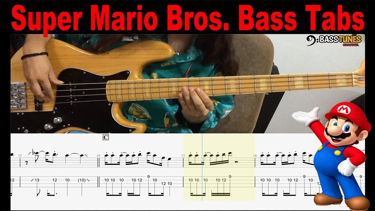 Super Mario Bros Theme - Lead Bass cover FIXED VERSION