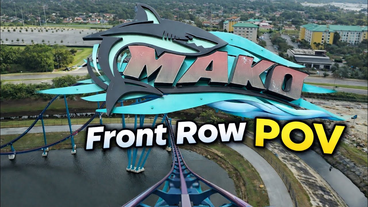 MAKO Front Row POV | SeaWorld Orlando’s Hypercoaster Over Water
