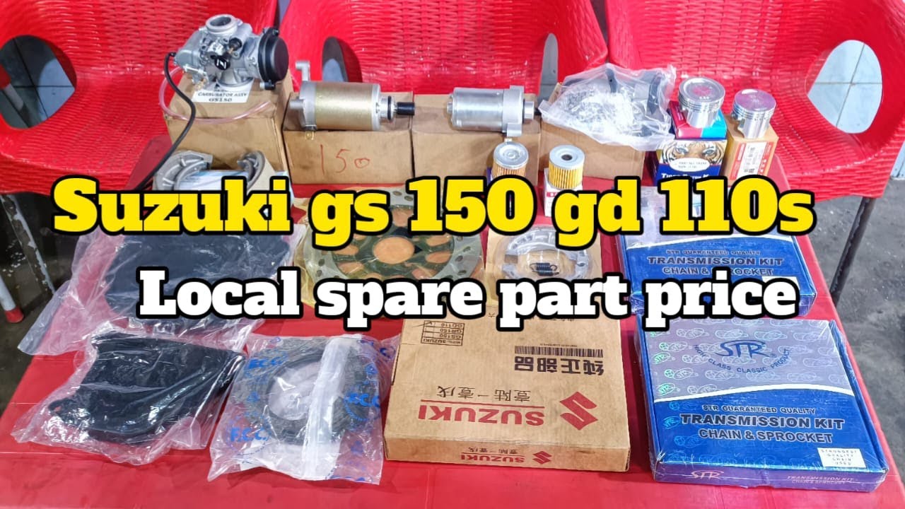 SUZUKI GS 150 SUZUKI GD 110s LOCAL SPARE PARTS PRICE || KASHIF SUZUKI CENTER ||