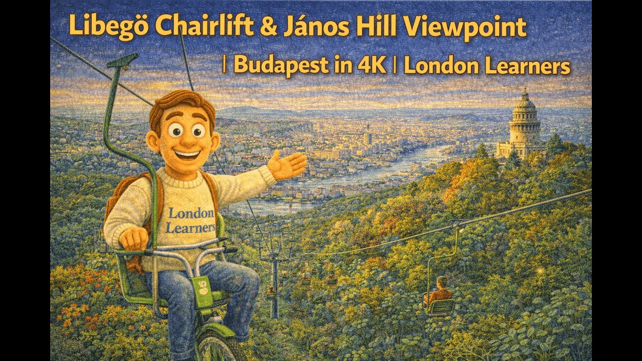 Libegő Chairlift & János Hill Viewpoint | Budapest in 4K | London Learners