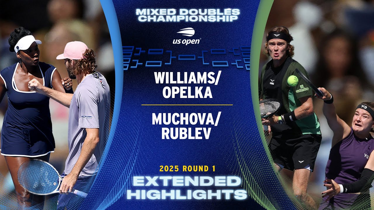 Williams/Opelka vs. Muchova/Rublev Extended Highlights | 2025 US Open Round 1