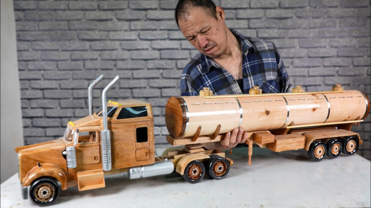 I Built a Kenworth W900LX Truck Entirely From Wood | Handmade Woodworking Project