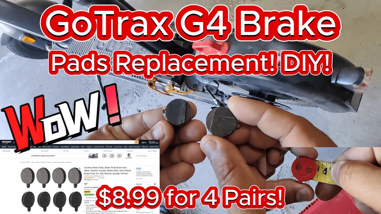 Brake Pad Replacement on GoTrax G4 Electric Scooter | DIY | Step-by-Step Process!