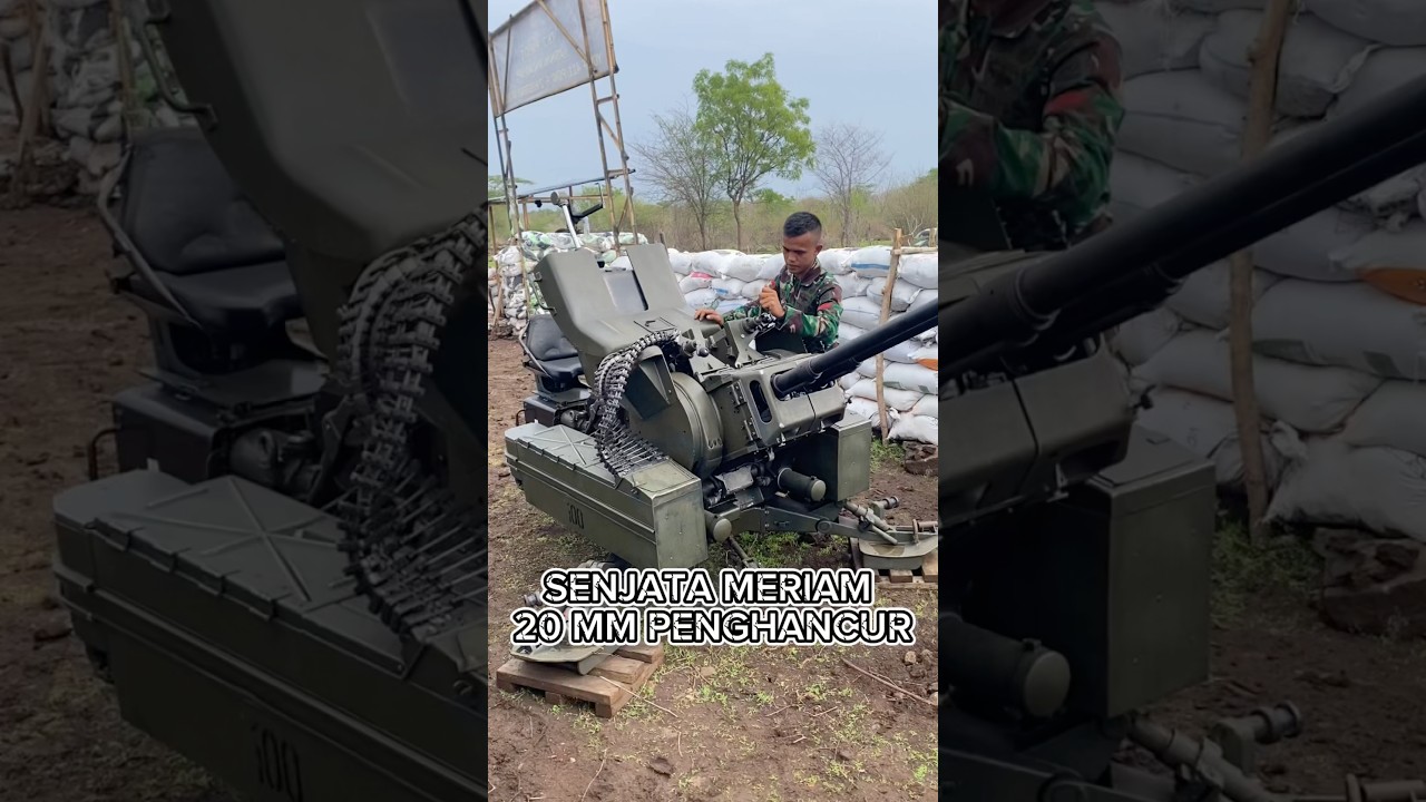 Meriam 20MM arhanud #yutubeshorts #tni #sorts #army