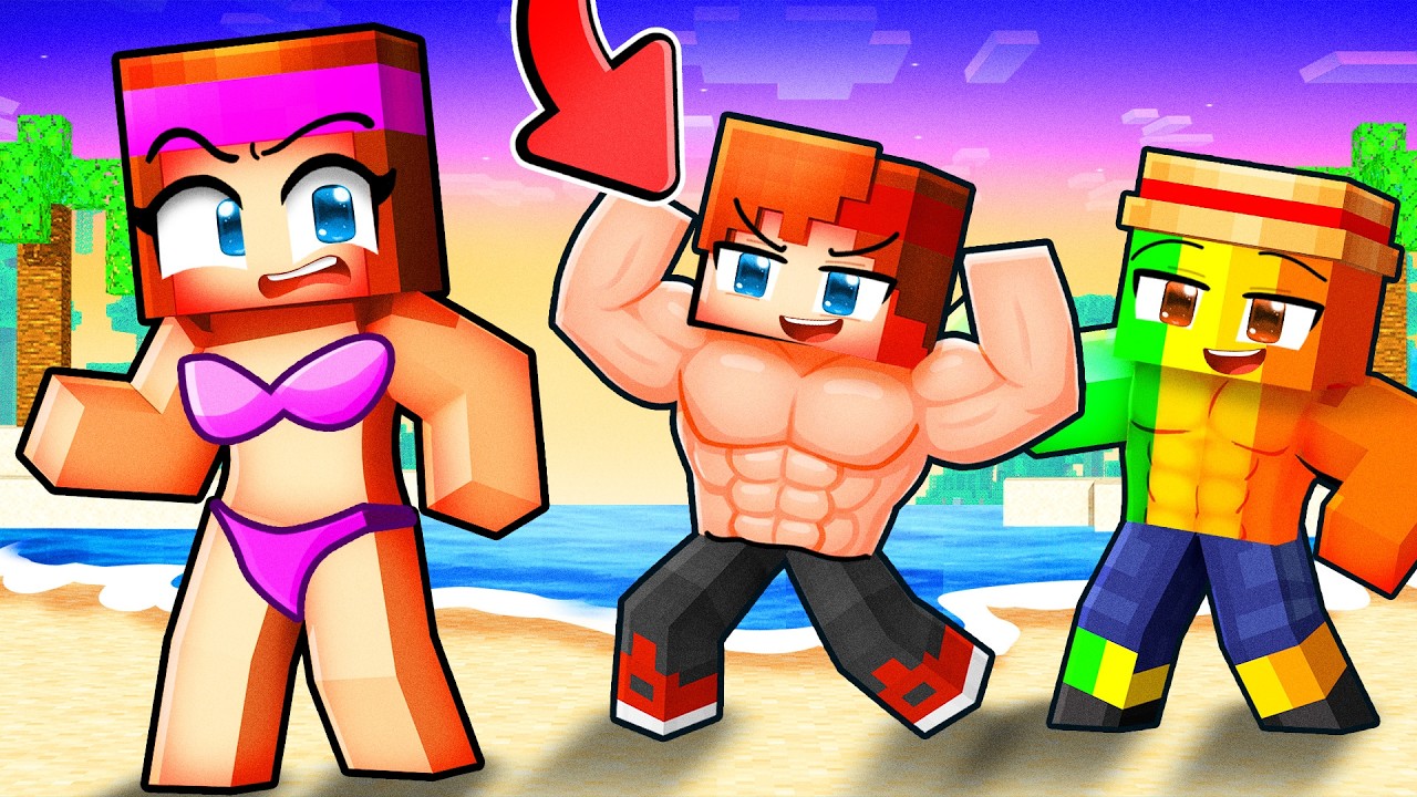 Mon premier jour à la plage sur Minecraft !