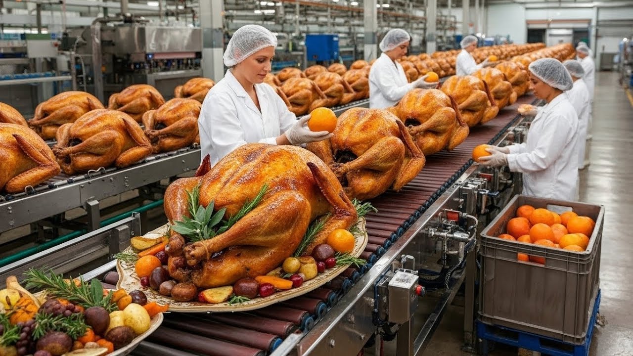 The World's Largest Roast Turkey Factory – Million Turkey Production Process