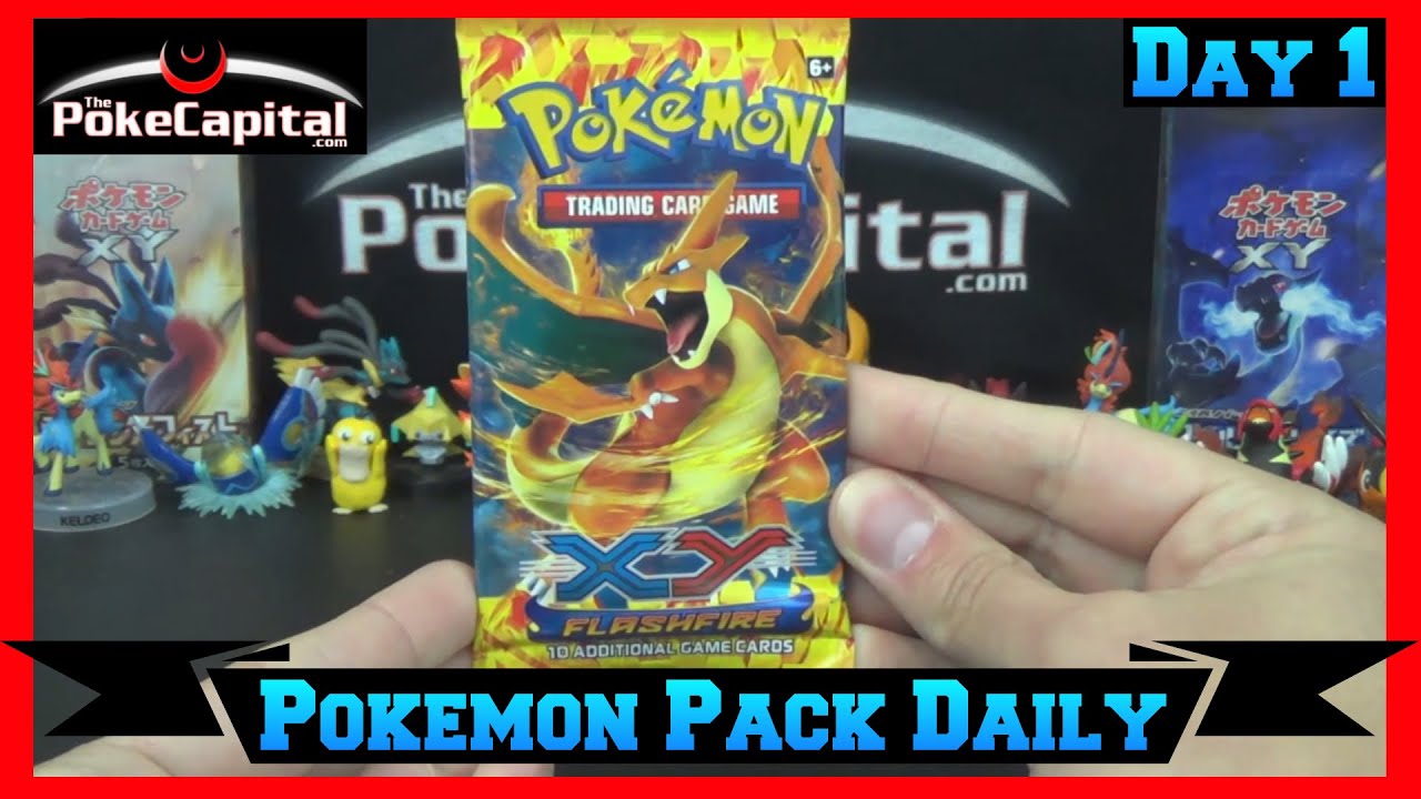 Pokemon Pack Daily - Opening XY Flashfire Booster - Day 1