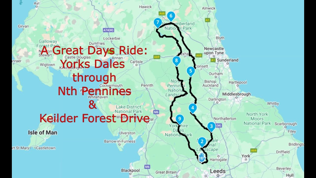 A day motorcycling through the Yorkshire Dales,  North Pennines and Kielder Forest
