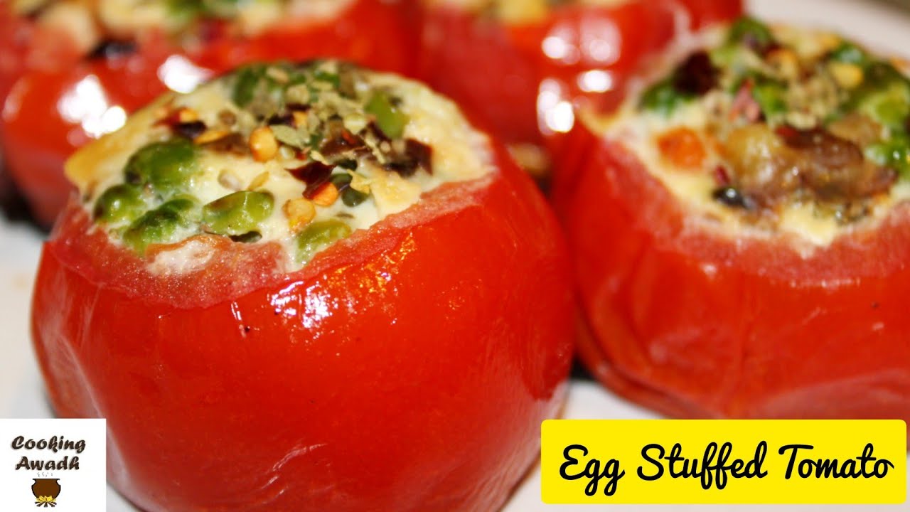 Egg Stuffed Tomato Recipe  | Tomato Egg Recipe | How to make Stuffed Tomatoes - Cooking Awadh
