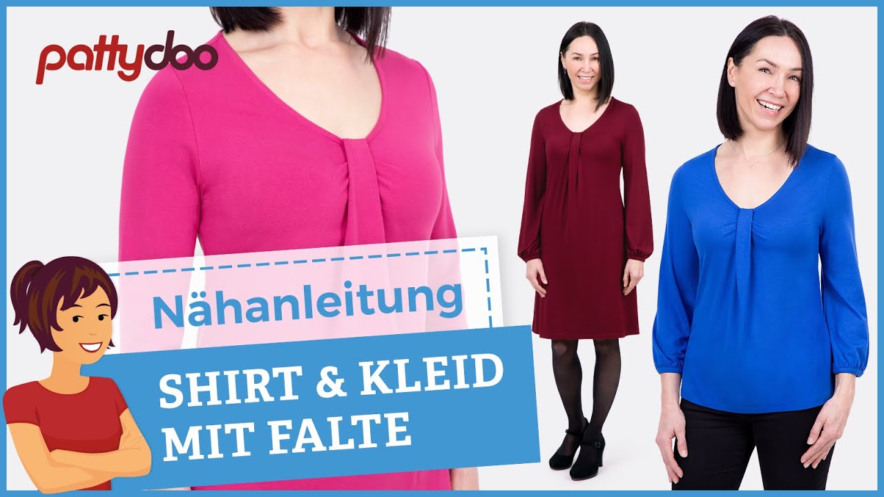 N&auml;hanleitung f&uuml;r Kleid & Shirt mit raffinierter Falte & Ballon&auml;rmel | Einfacher, als du denkst!