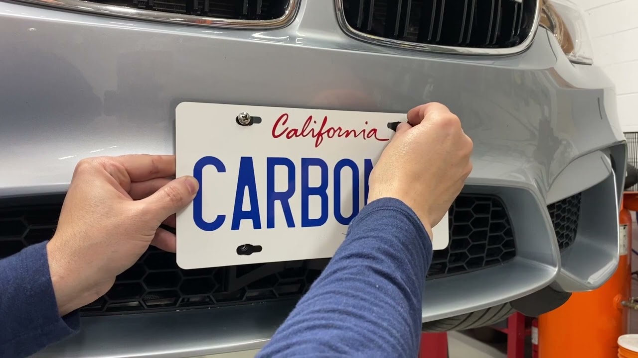 Carbonio Cell Series No Drill License Plate Mount Installation
