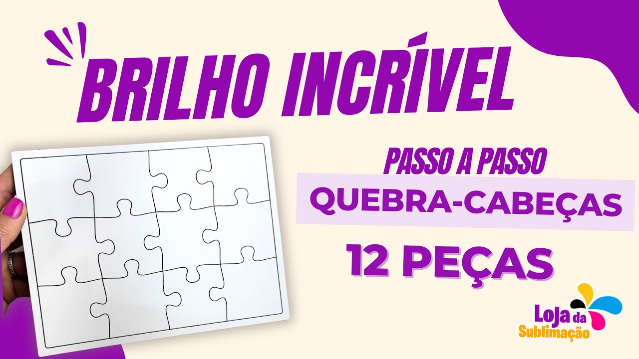 Sublimação Quebra-Cabeça 12 peças - MDF Alto Brilho - Processo completo  - Loja da Sublimação