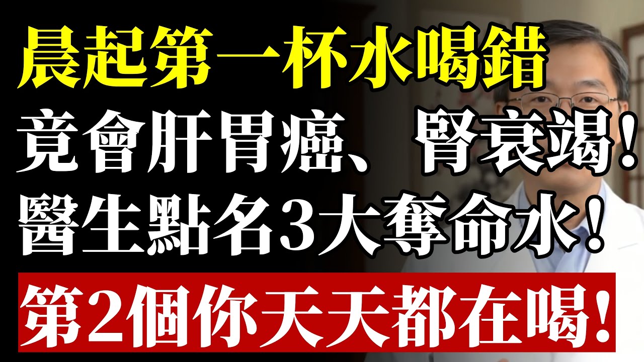 別再亂喝了！醫生緊急呼籲：早上第一杯水喝這3種，正在掏空你的肝腎、餵養癌細胞！很多人還天天喝！#健康#養生#喝水#高血壓 #心血管疾病 #腦中風 #排毒 #腎臟 #健康習慣 #預防醫學#中老年養生
