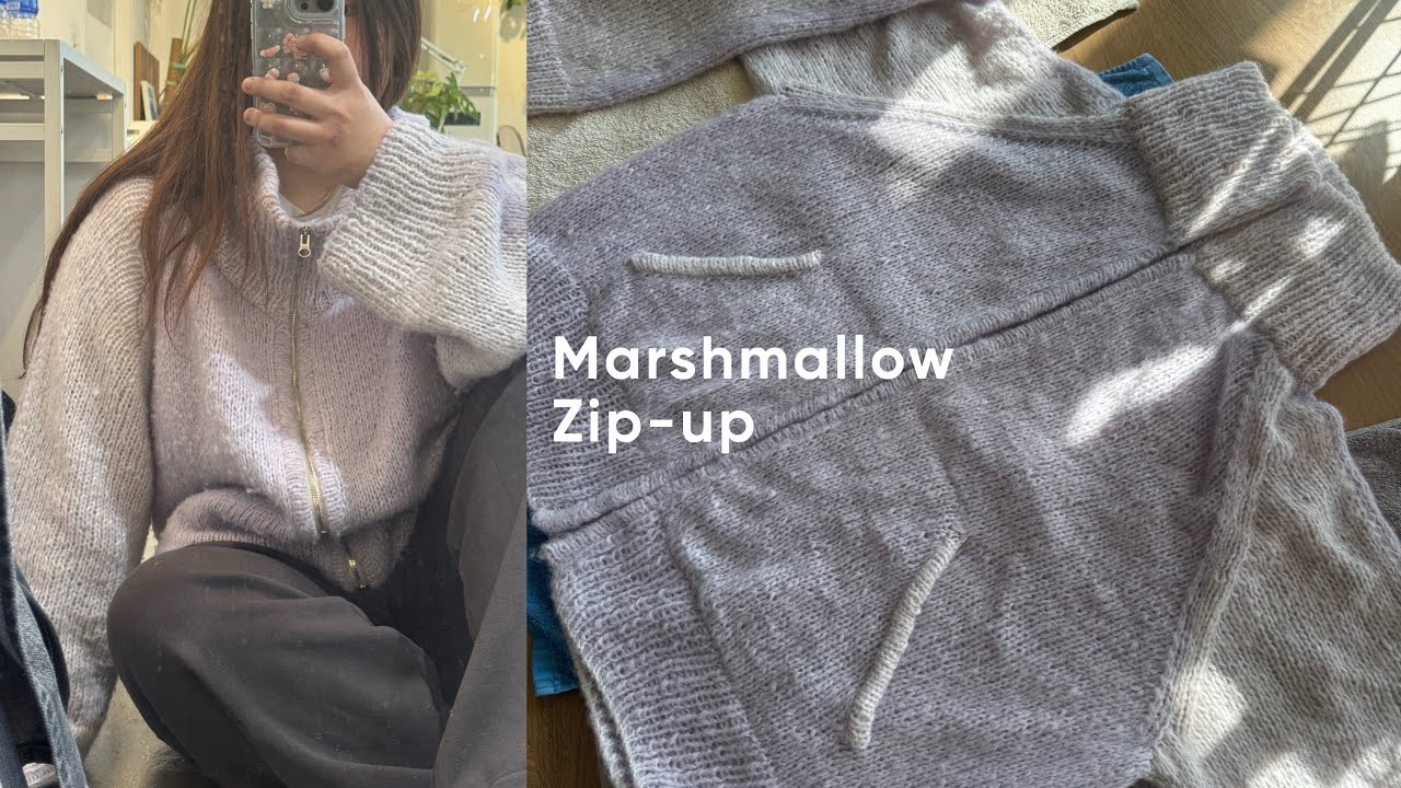 Knitting | 블루베리맛🫐 마시멜로 | Marshmallow Zip-up