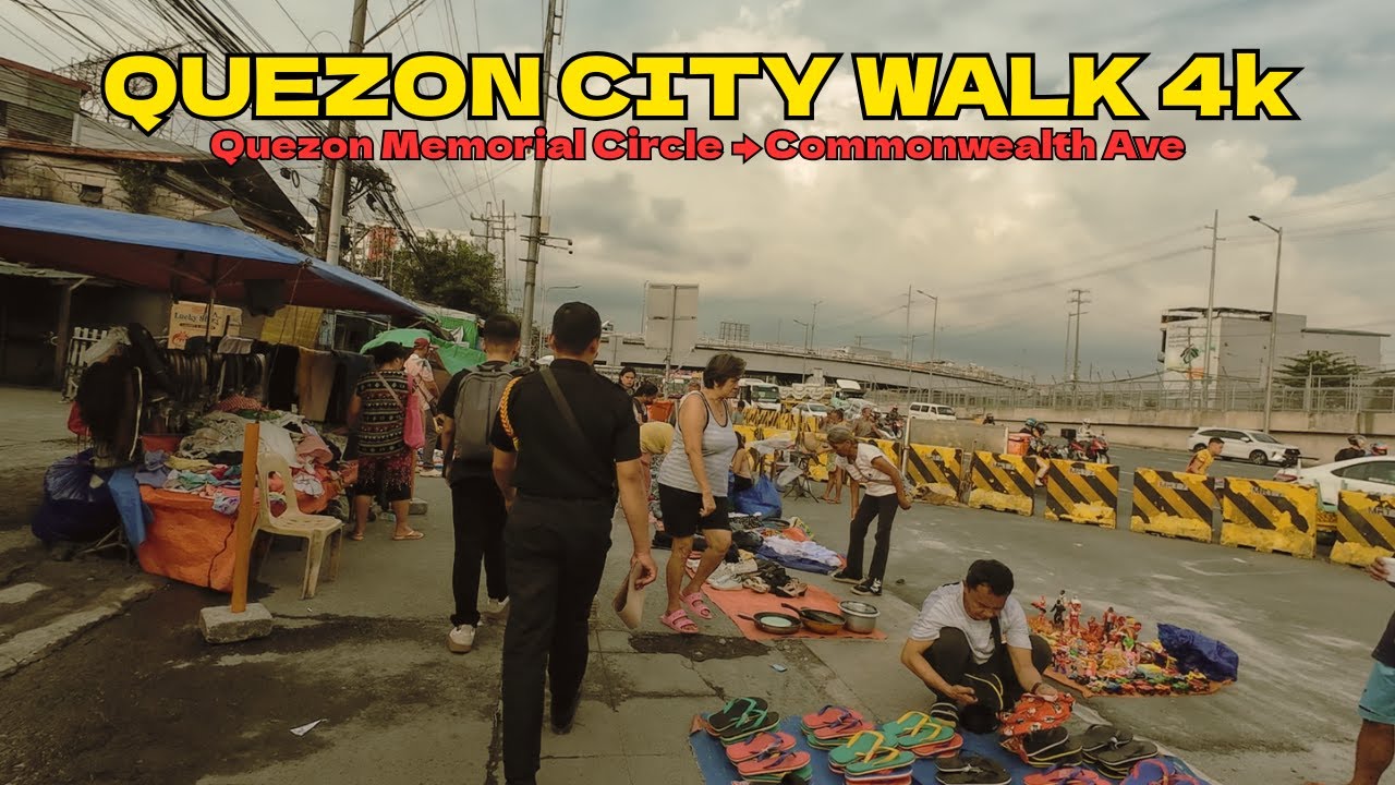 Quezon Memorial Circle → Commonwealth Ave | 1+ Hour 4K Walking Tour — No Talking / Ambient Sounds