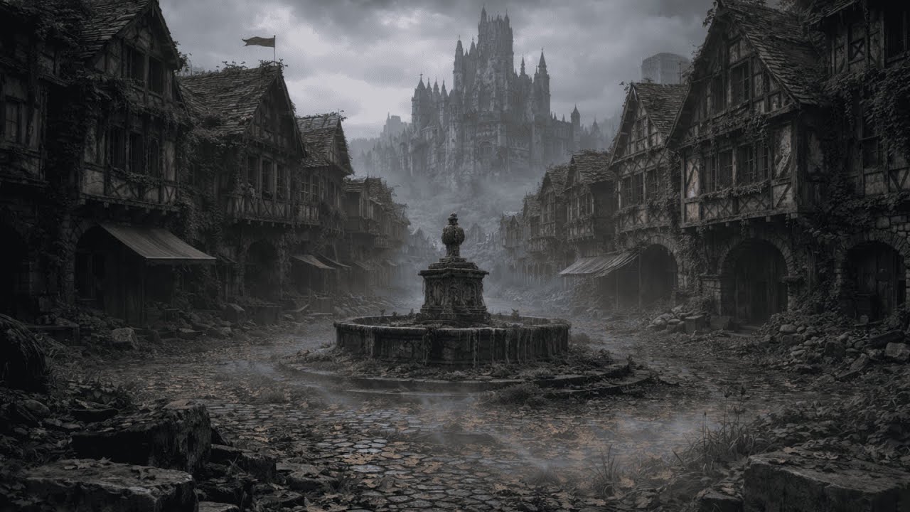 Abandoned Medieval Square | Dark Ambient for Deep Focus, Solitude and Reflection