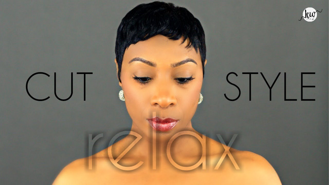 How I Cut Relax and Style My Short Hair | Kaye Wright