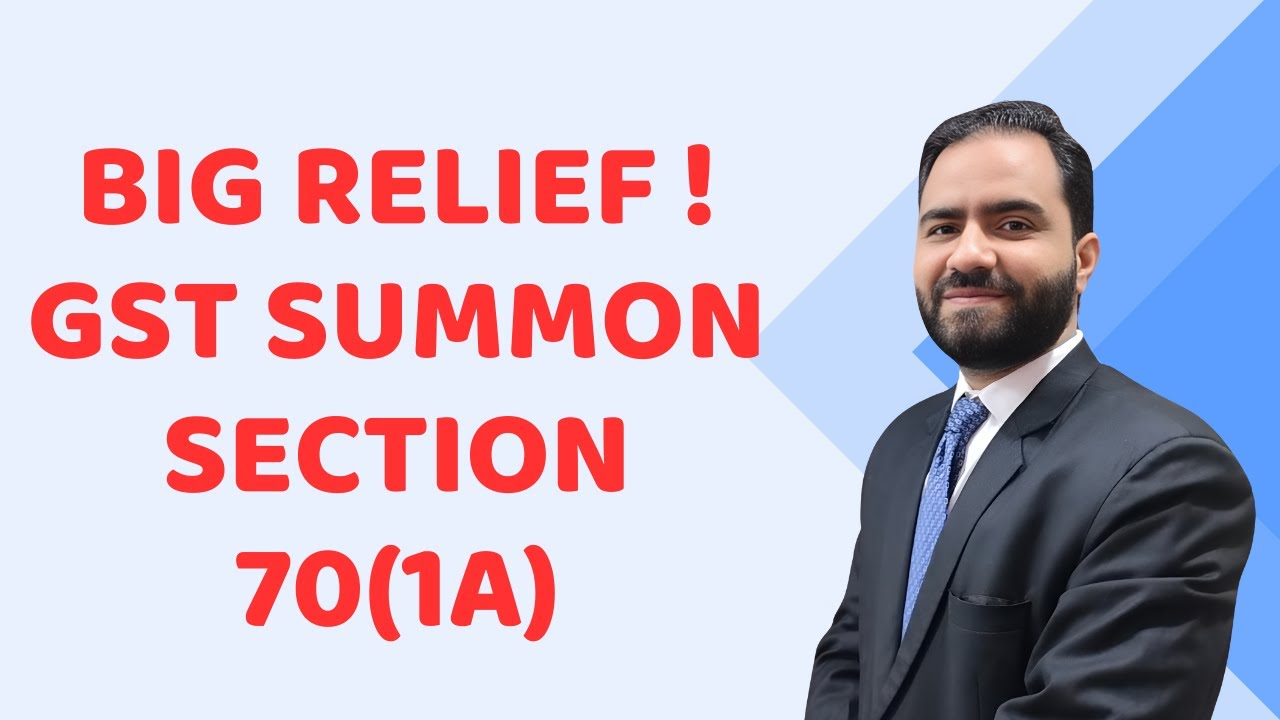 Big relief for GST Summon. Section 70(1A) .  Auth. Rep. can attend summon proceedings. #summon #gst