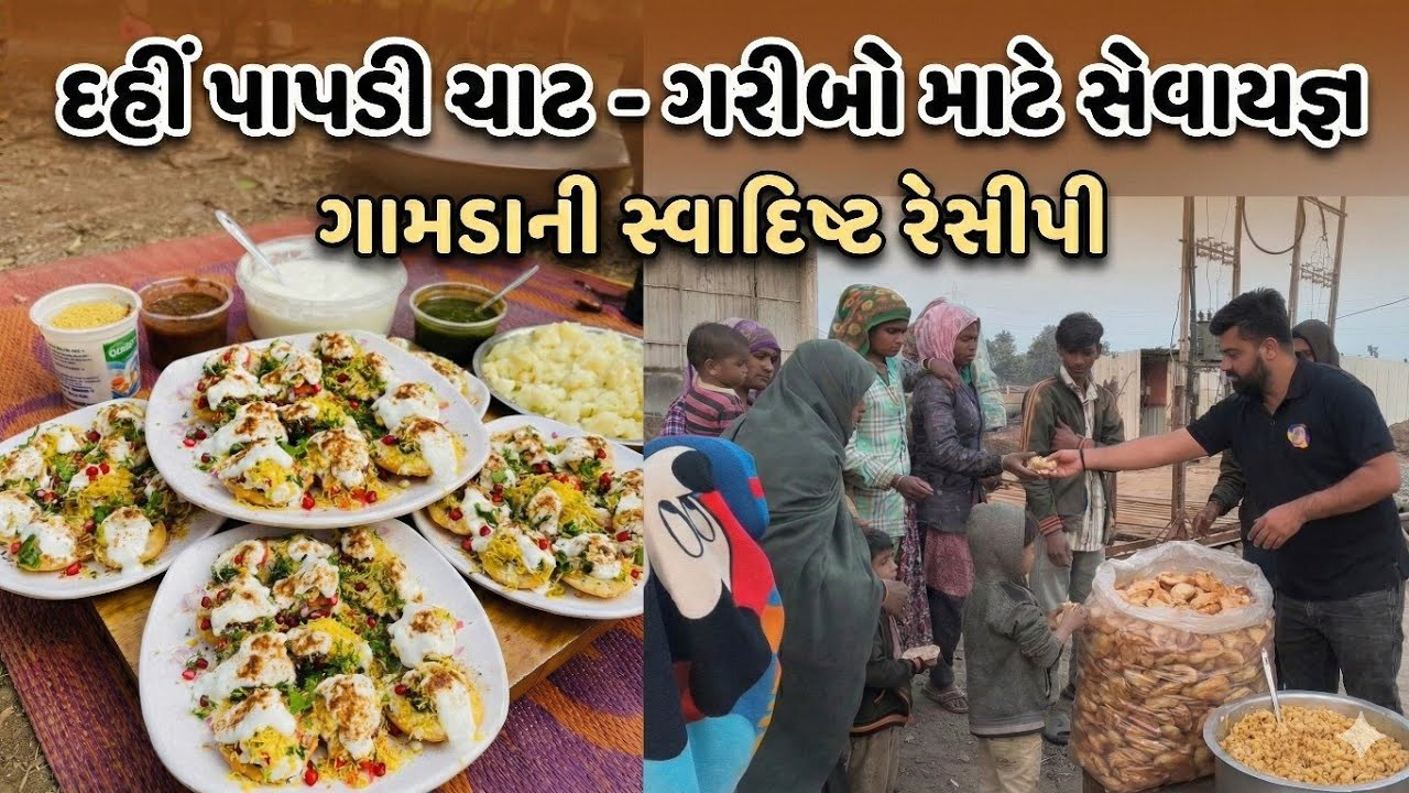 Street Style Dahi Papdi Chaat Recipe | Village Style Cooking & Seva