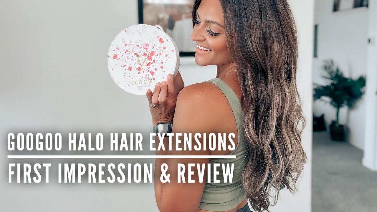 FIRST IMPRESSION & REVIEW of GOOGOO Halo Hair Extension | Haleigh Everts
