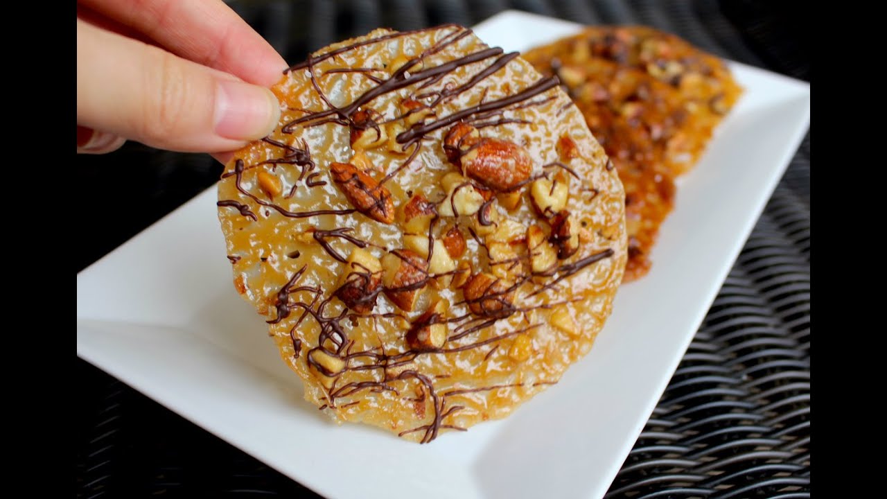 How to Make Chocolate Almond Florentines - Lace Cookie Recipe