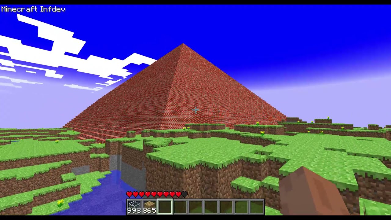 Finding and Climbing the Brick Pyramid From Minecraft Infdev 20100227-1