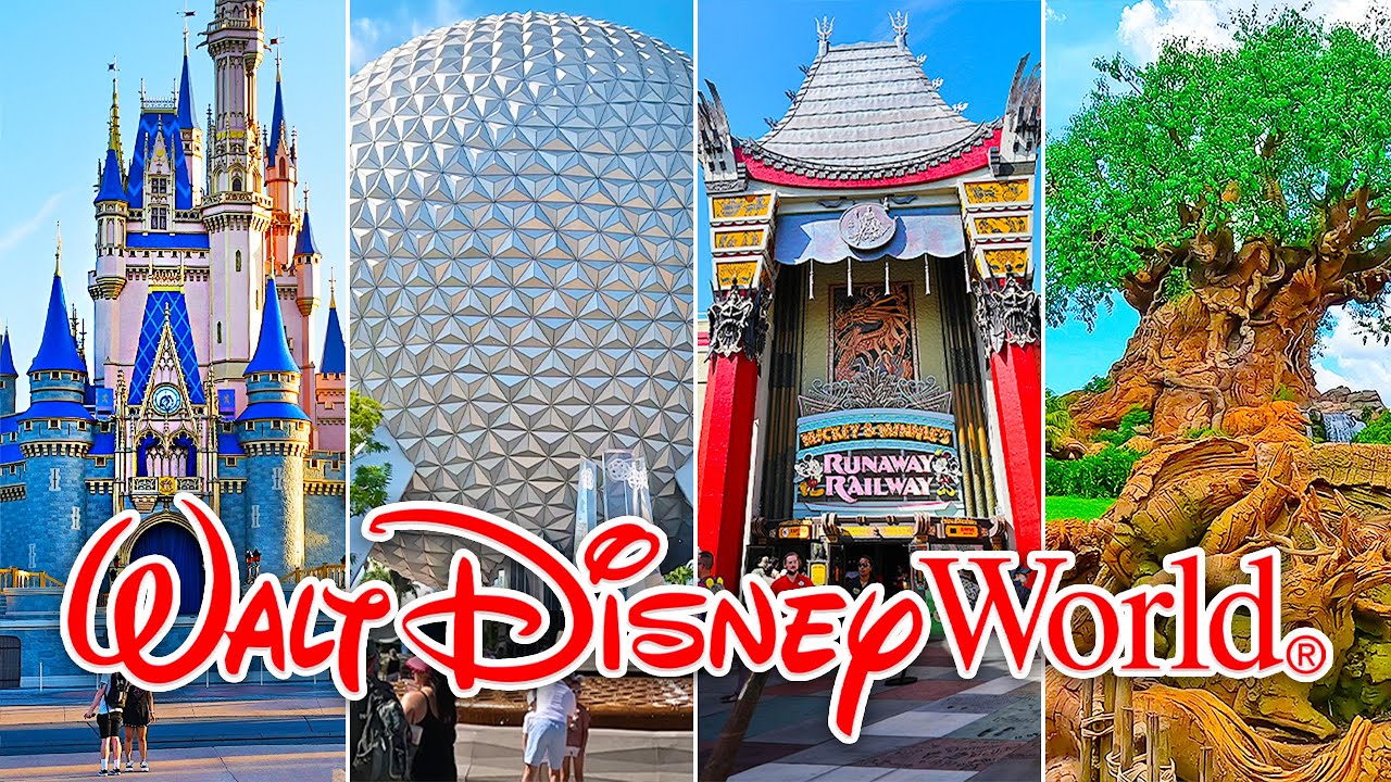 Walt Disney World - 4 Park Walkthrough - Magic Kingdom, EPCOT, Hollywood Studios and Animal Kingdom