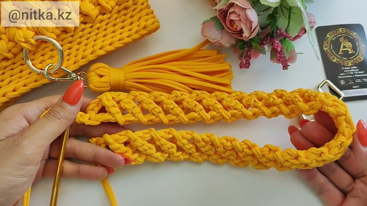 You haven't crocheted such a handle for handbags yet Такую ручку для сумки вы еще не вязали