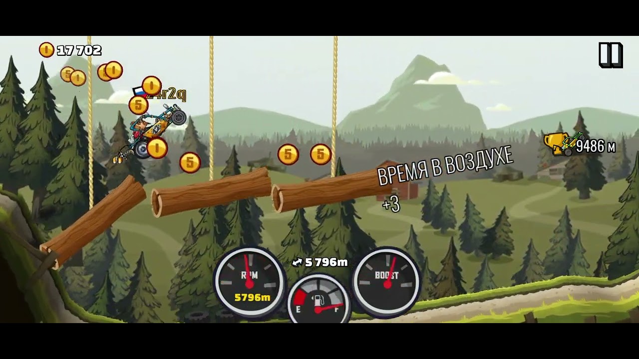 10662 метра в приключении Лес | Hill Climb Racing 2 | Рекорд 15000