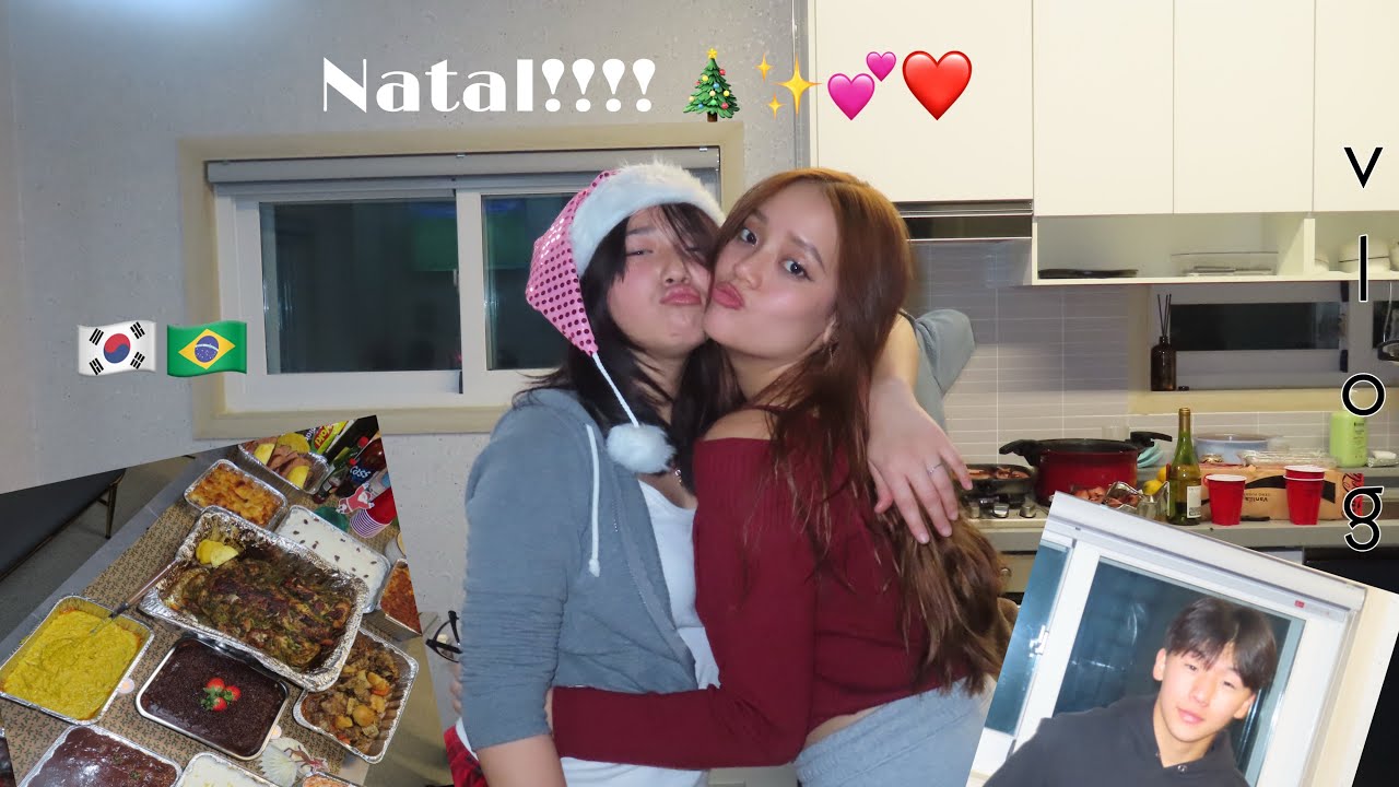 vlog: noite de natal, familia, amigo secreto, e indo viajar de ferias… ✨🇰🇷🎄