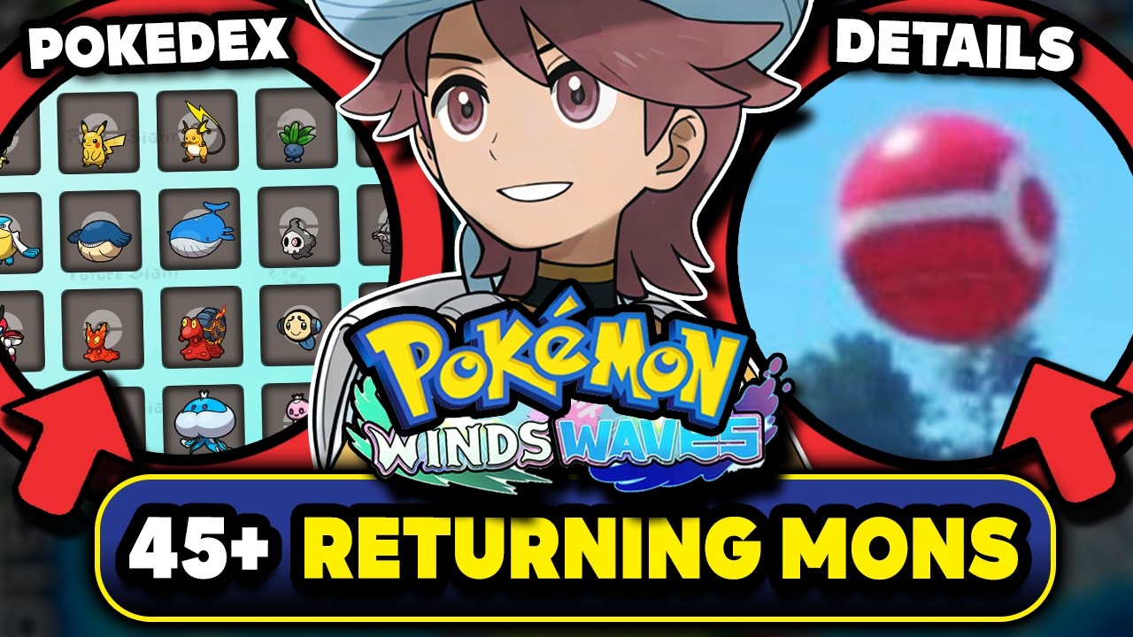 POKEMON NEWS! NEW POKEMON WINDS & WAVES DETAILS YOU MISSED & ALL 45+ RETURNING MONS!