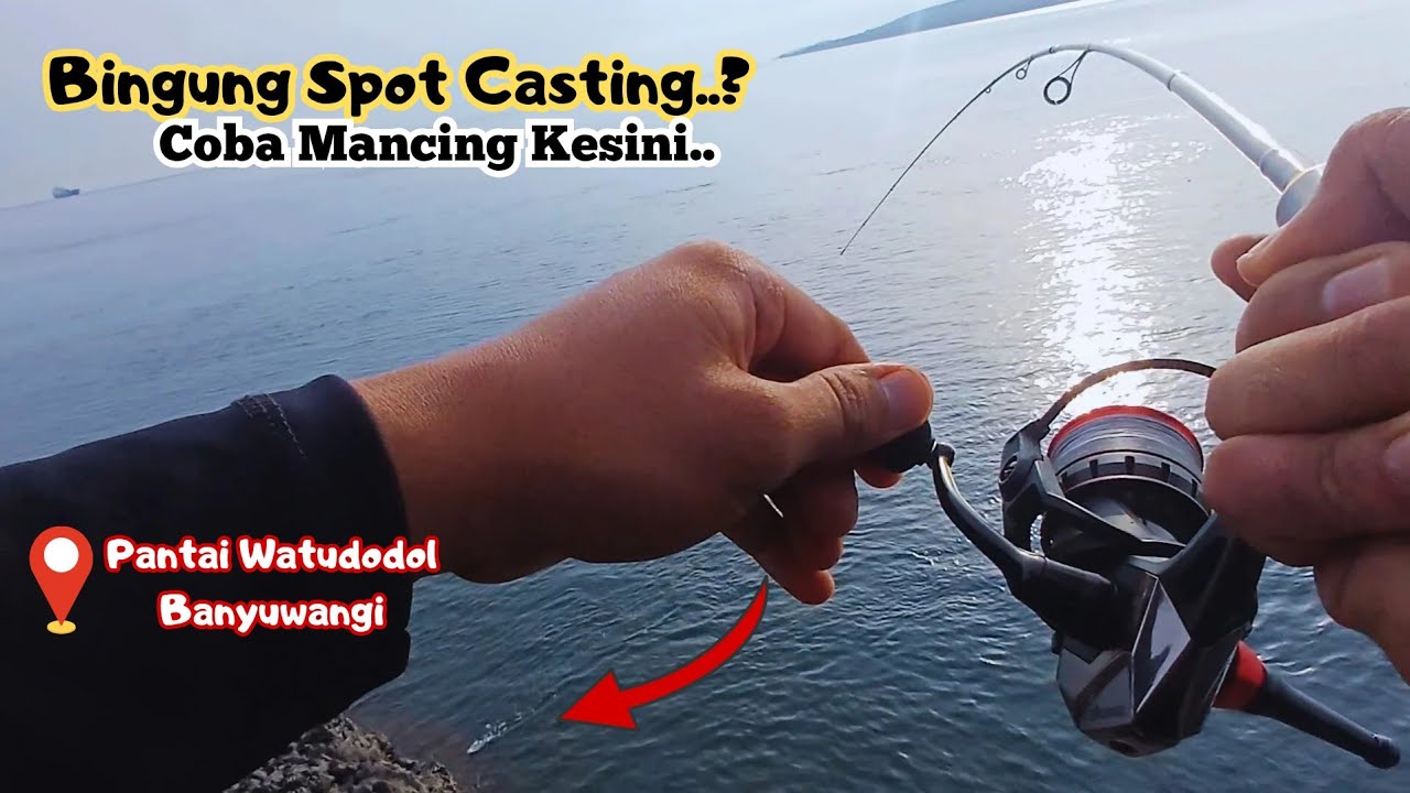 Umpan Terbaik Mancing Casting Di Pinggir Pantai ‼️ Ultralight Casting. Spot Mancing Banyuwangi Utara