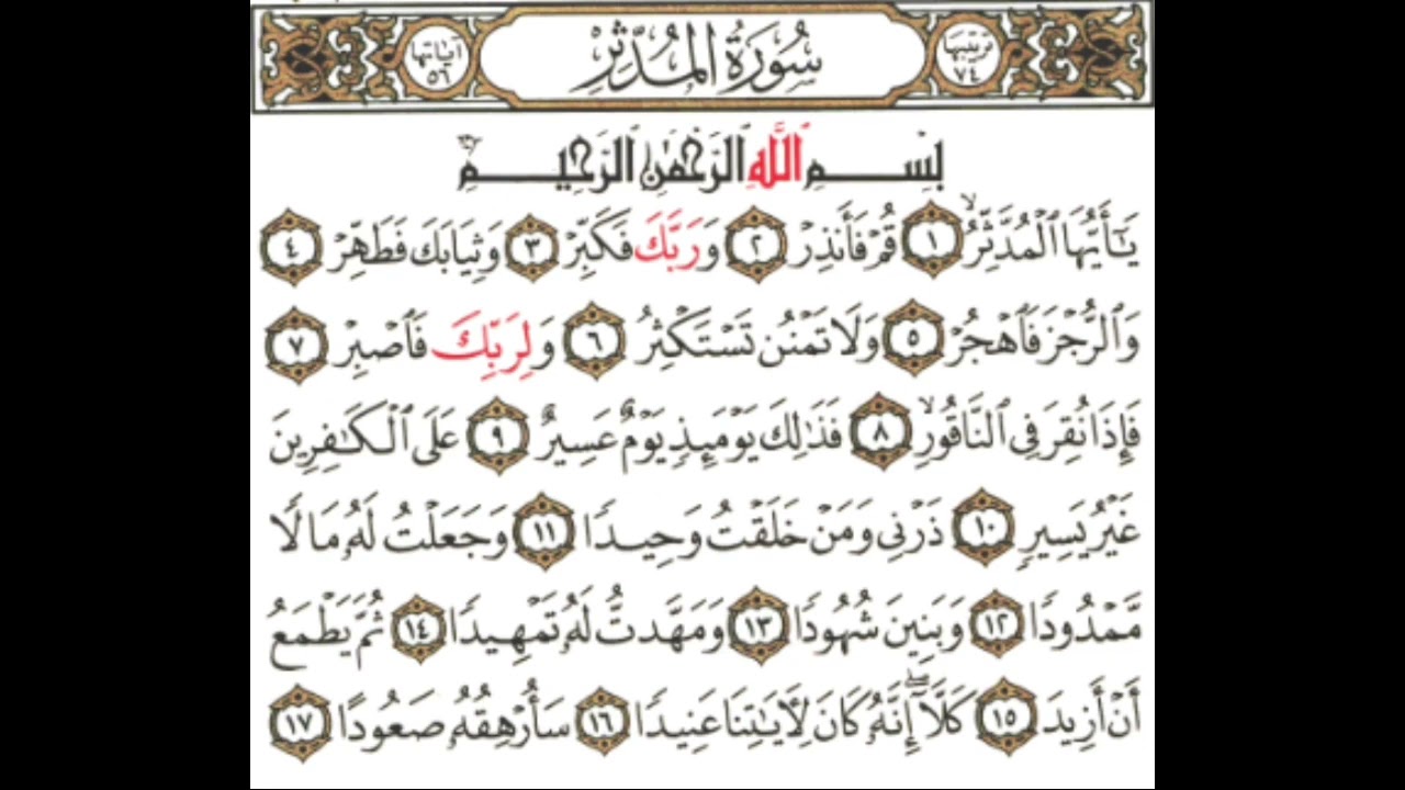 Tafsiirka Quraanka Surah Al-Muddaththir Iyo Surah Al-Muzzammil