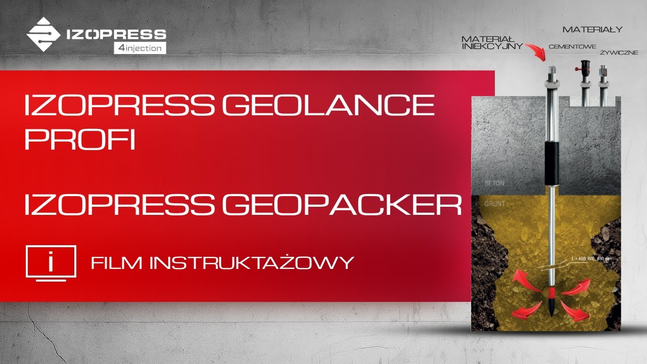 IZOPRESS GEOLANCE PROFI i IZOPRESS GEOPACKER do iniekcji w grunt i w przestrzenie podposadzkowe
