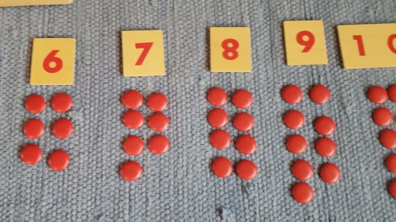 Montessori, Odd and Even numbers introduction using the Cards and Counters material