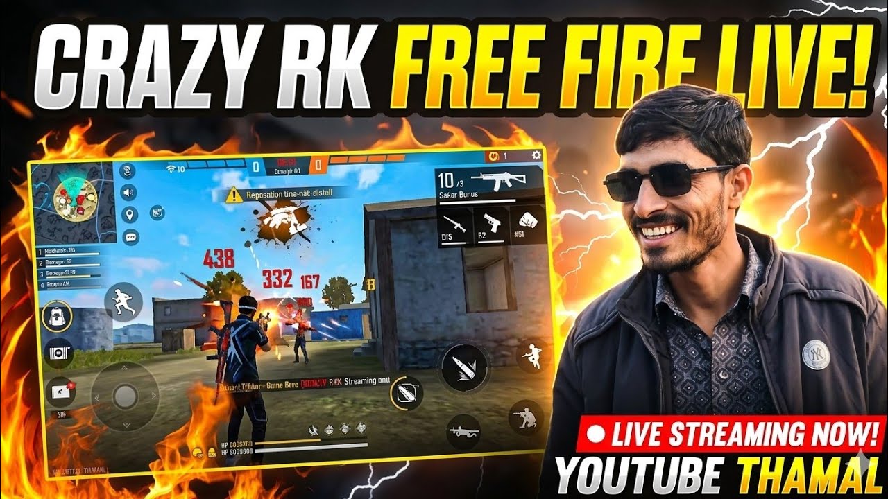 CRAZY RK Free fire 🔥 custom 🔥is live!