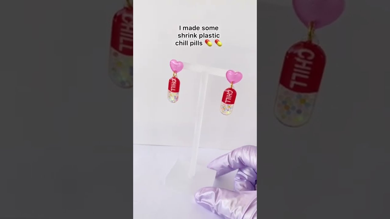I Made Chill Pill Earrings (Shrink Plastic)