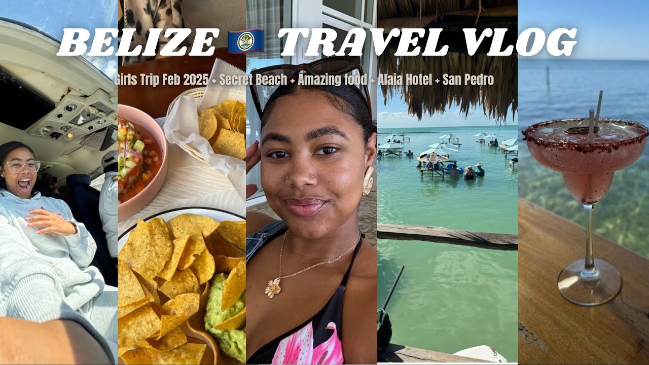 TRAVEL VLOG: SAN PEDRO BELIZE🇧🇿 + Alaia hotel + secret beach + girls trip ☀️💗